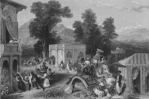 Heber püspök halála, 1846 alkotó: James Sands