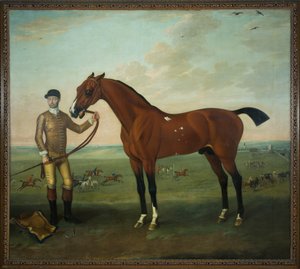 Repülő Childers vőlegénnyel a Newmarket Heath-en, 1722-25 körül (olaj, vászon) alkotó: James Seymour