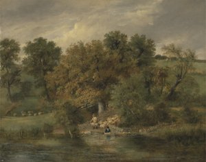 Birkamosás a Postwick Grove-ban, Norwich, 1822 körül (olaj a panelen)
