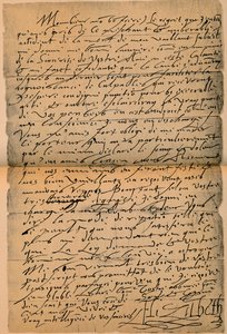 Erzsébet királynő levele 1533-1603 VI. Jakab királynak 1566-1625, 1898 alkotó: James Stillie