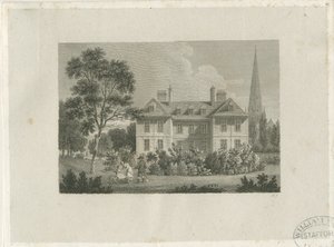 Lichfield – Püspöki palota a közelben: metszet, nd [c 1816] (nyomtatás) alkotó: James Storer
