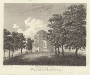 Robert Bloomfield, költő: A templom az Euston Parkban (metszet)
