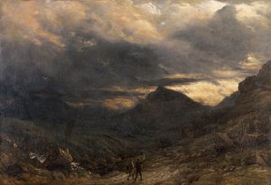 Snowdon látképe (olaj, panel)