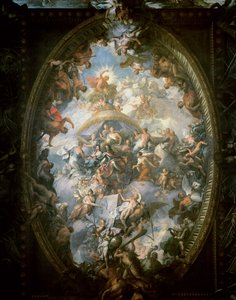 A festett terem mennyezete, 1707-14 alkotó: James Thornhill