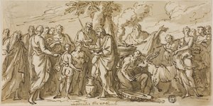 Lupercalia (recto) és ábravázlatok (verso) alkotó: James Thornhill
