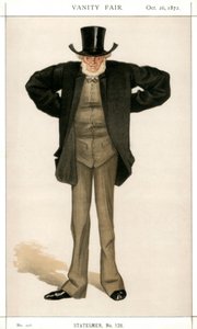 Newcastle on Tyne, Joseph Cowen, brit politikus, 1872. alkotó: James Jacques Joseph Tissot