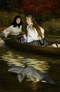 A Temzén, egy kócsag alkotó: James Tissot