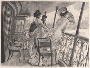 A galéria H.M.S. Kalkuttai emléktárgy egy bálról a La galerie du Calcutta fedélzetén..., 1876. alkotó: James Tissot