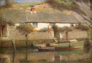 A Riverside Cottage (olaj, vászon)