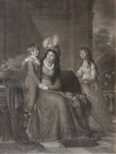 Jekaterina Szergejevna Szamojlova portréja, szül. Trubetskaya 1763-1830 gyerekekkel, 1797