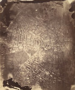Boston egy hőlégballonból, 1860-as évek.