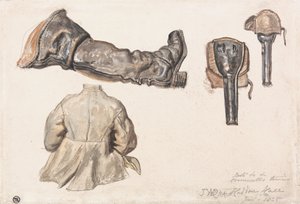 Csizma, stb. Cromwell ideje, Haddon Hall, 1825. január 9. alkotó: James Ward