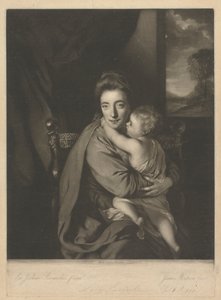 Caroline Curzon (született Colyear), Lady Scarsdale és fia, tisztelt John Curzon