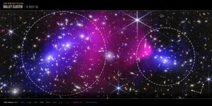 Bullet-csillaghalmaz (a Webb és a Chandra űrtávcső által készített felvétel) alkotó: James Webb Space Telescope (NASA)