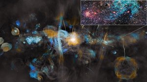A Tejút közepe (MeerKAT és Webb) alkotó: James Webb Space Telescope (NASA)