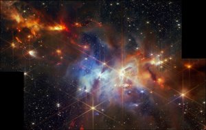 Az EC 53 protocsillag a Kígyó-ködben (NIRCam-felvétel) alkotó: James Webb Space Telescope (NASA)