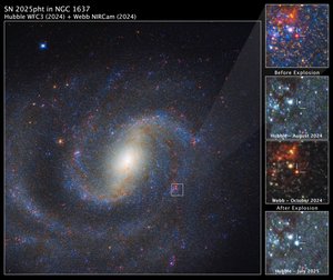 SN 2025pht az NGC 1637-ben alkotó: James Webb Space Telescope (NASA)