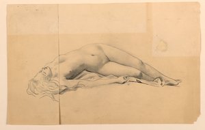 Női akt alkotó: James Wells Champney