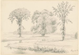 Táj három fával alkotó: James Wells Champney