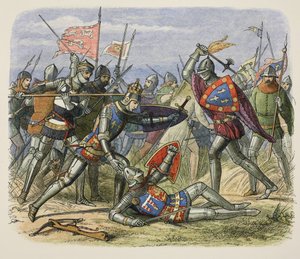 V. Henrik megtámadta Alencon hercegét a csatatéren, A Chronicle of England BC 55 to AD 1485, pub. London