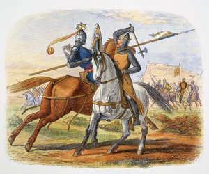 Robert the Bruce megöli Sir Henry Bohunt, Bannockburn-i csata, Skócia, 1314 1864