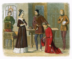 Warwick grófja aláveti magát Margit királynőnek alkotó: James William Edmund Doyle