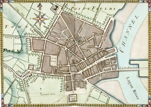 Belfast kétoldalas akvarell terve, 1795 körül alkotó: James Williamson