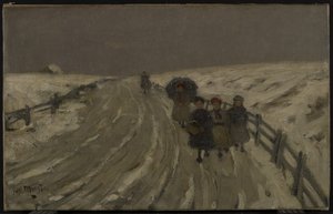Visszatérés az iskolából, 1901 körül