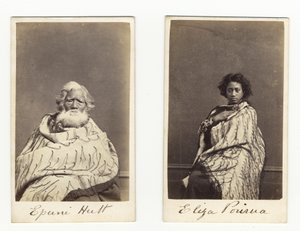 Epuni Hutt és Eliza Porirua, 1865 körül (albumnyomat) alkotó: James Wrigglesworth