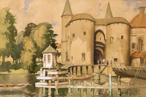 Bruges kapuja (akvarell) alkotó: James Wright