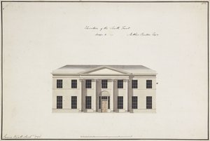 Soho House: A földszint terve; A Hálószobás emelet terve; A déli front emelkedése, A terv, a déli front emelkedése, a B terv és az északi front magassága, 1796