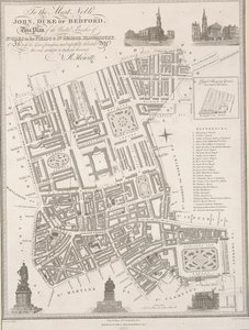 A legnemesebb Jánosnak, Bedford hercegének. A Bloomsbury-i Szent Giles in the Fields és Szent György egyesített plébániáinak terve. alkotó: James the Elder Wyld