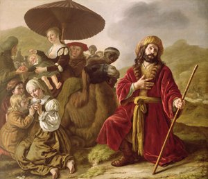 Jákób Ézsau bocsánatát keresi alkotó: Jan (1620 76) Victors