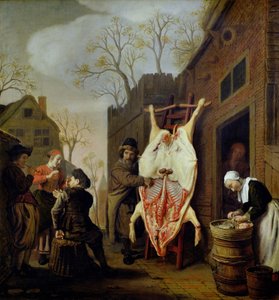 A hentesüzlet (olaj, vászon) alkotó: Jan (1620-76) Victors