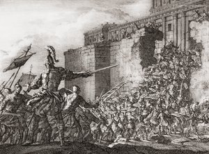 Pompey attacking the Temple in Jerusalem in 63 BC (print)