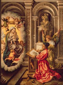 Szent Lukács Szűz Mária festménye, 1520 körül (tempera a táblán)