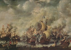 Tengeri harc az angolok és a hollandok között Ter Heyde mellett, 1653. augusztus, 1914.