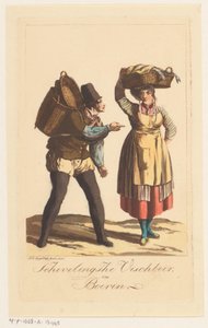 Scheveningeni halász típusok Schevelingsche Visch Boer és Boerin (cím az objektumon)