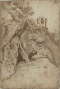 Templomtorony egy dombon alkotó: Jan Asselijn