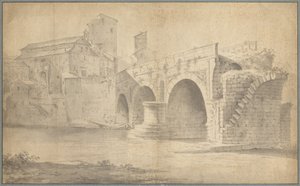 Kilátás a Ponte Rotto-ra, Róma