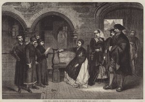 Luther, amikor kórus, háztól házig himnuszokat énekelt Eisenachban