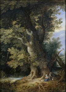 Pihenjen az egyiptomi repülésen alkotó: Jan Brueghel (I) (manner of)
