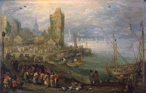 Holland: Halpiac a kikötő közelében Halpiac a kikötő közelében alkotó: Jan Brueghel the Elder