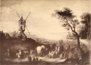 Tájkép szélmalommal alkotó: Jan Brueghel the Elder