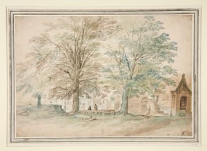 Falusi találkozóhely két öreg fa alatt alkotó: Jan Brueghel the Elder