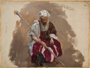 Marino - Portré afrikai öltözékben alkotó: Jan Ciągliński