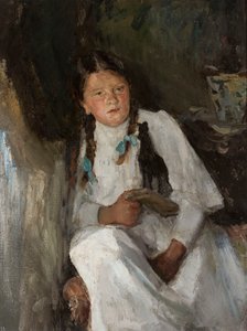 Egy kislány portréja alkotó: Jan Ciągliński