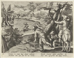 Jacht op kraaien en spreeuwen Jachttaferelen (sorozat címe) Vadra, tyúkra és halra vadászat a Bestiáriumban (sorozat címe)