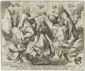 Mária koronázása alkotó: Jan Collaert (II)