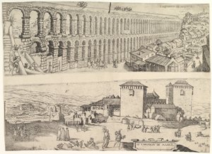 A segoviai vízvezeték és a madridi vár, 1500-1599. alkotó: Jan Cornelisz Vermeyen